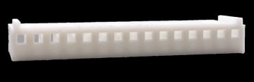 .100" (2.54mm) Crimp & Stuff 15-Position Housing With Locking Ramp